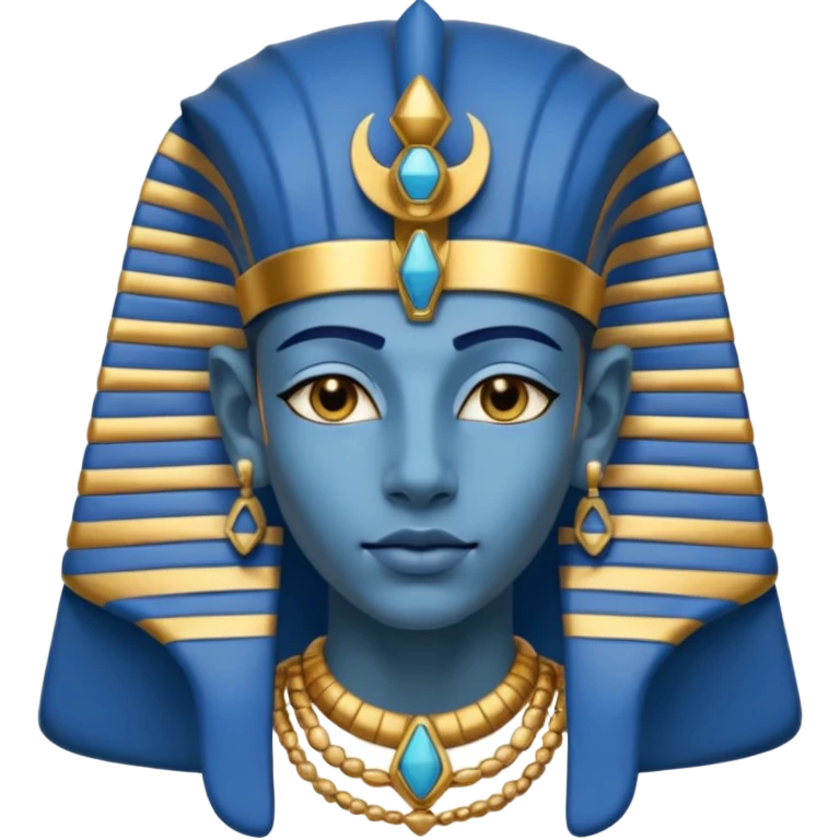 blue skin Pharaoh emoji
