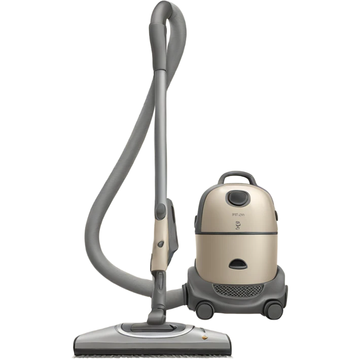 No cord vacuum cleaner beige grey emoji