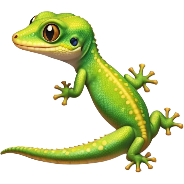 cinematic-cute-realistic gecko-portrait-emoji,-head-tilted-playfully-and-inquisitively,-featuring-a-small,-charming-body-with-smooth,-vividly-patterned-scales,-bright,-sparkling-eyes-and-delicate,-sticky-toe-pads,-simplified-yet-irresistibly-adorable emoji