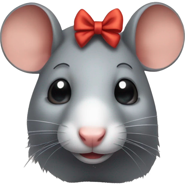 rat with bow emoji