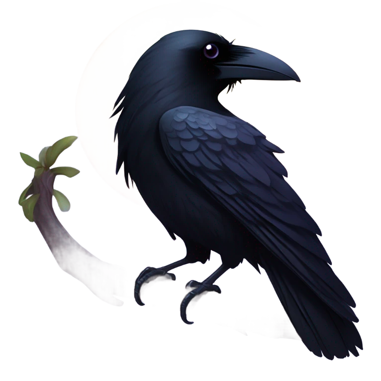 Raven moon emoji