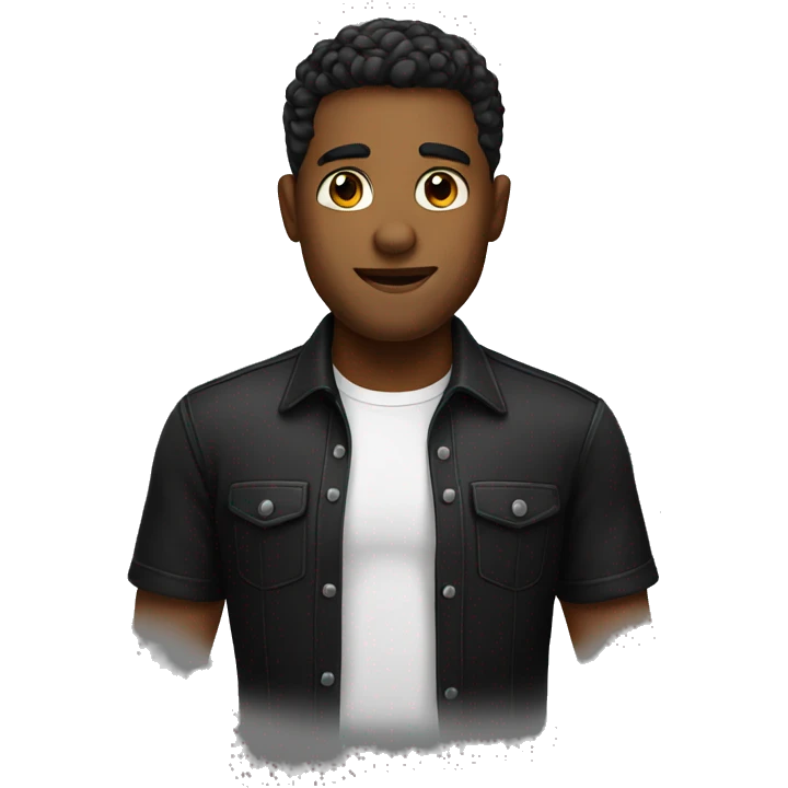 Handsome in black shirt  emoji
