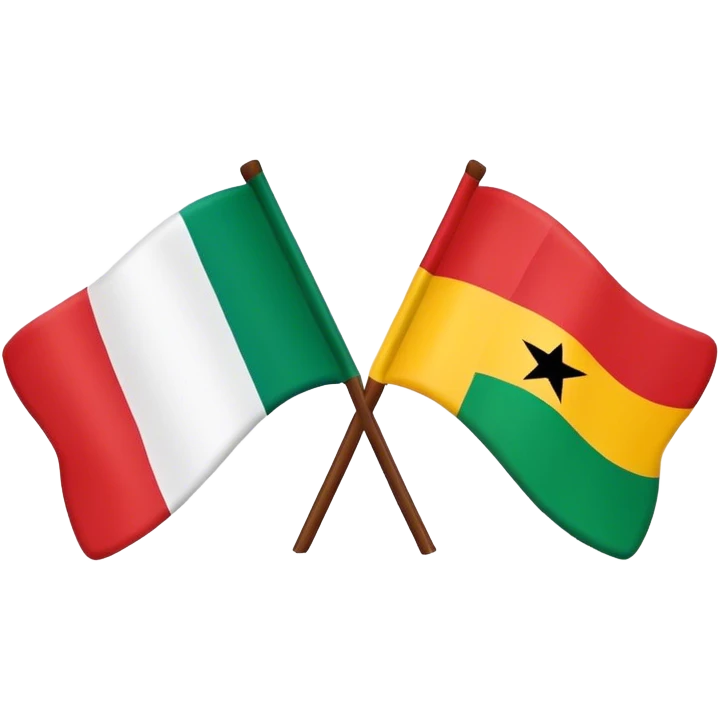Nigeria flag mixed with Ghana flag Emojig mixer with Ghana flag emoji  emoji