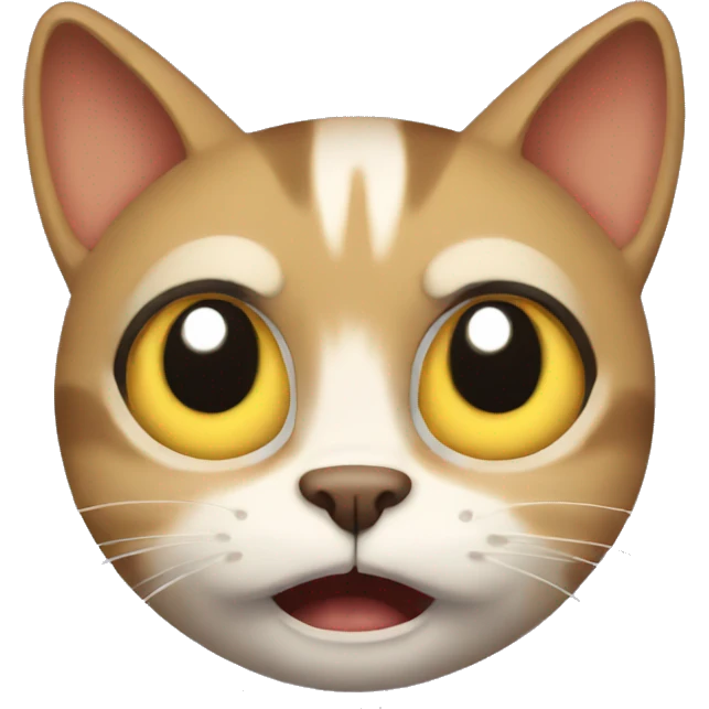 Scared cat emoji