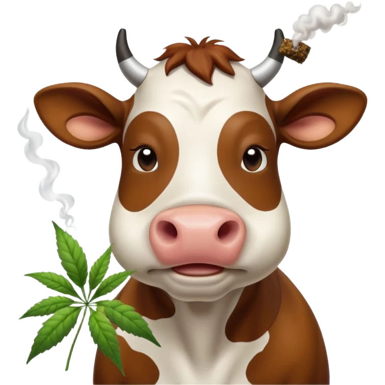 cow smoke weed emoji