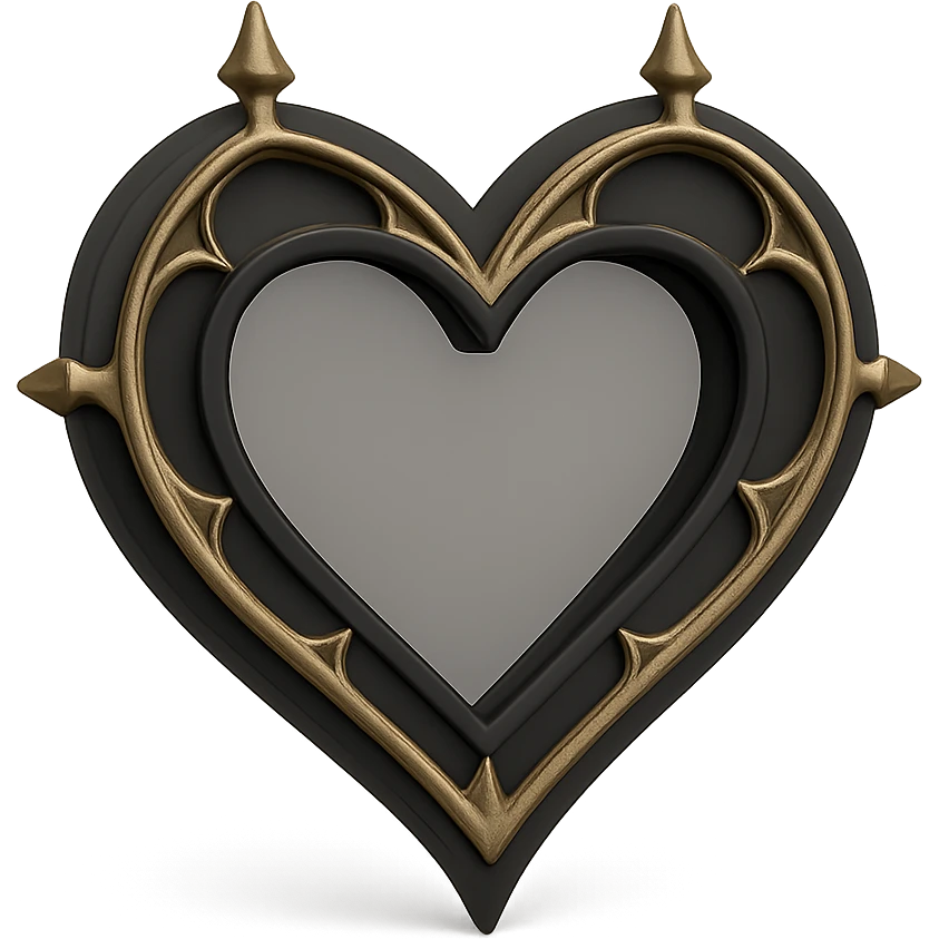 Gothic heart emoji