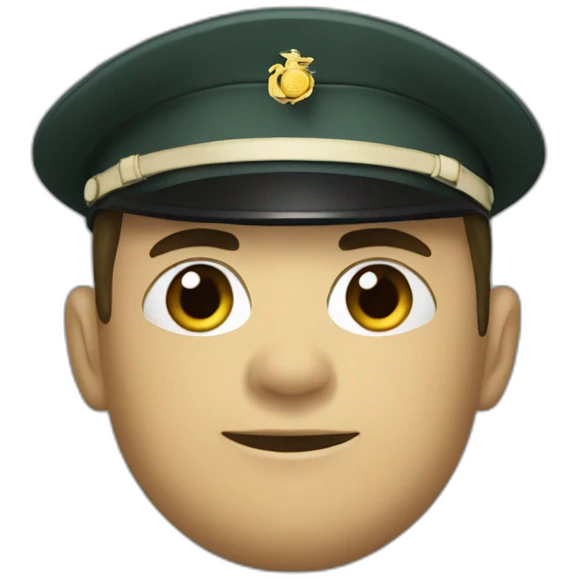 Marine lepein avec un noir emoji