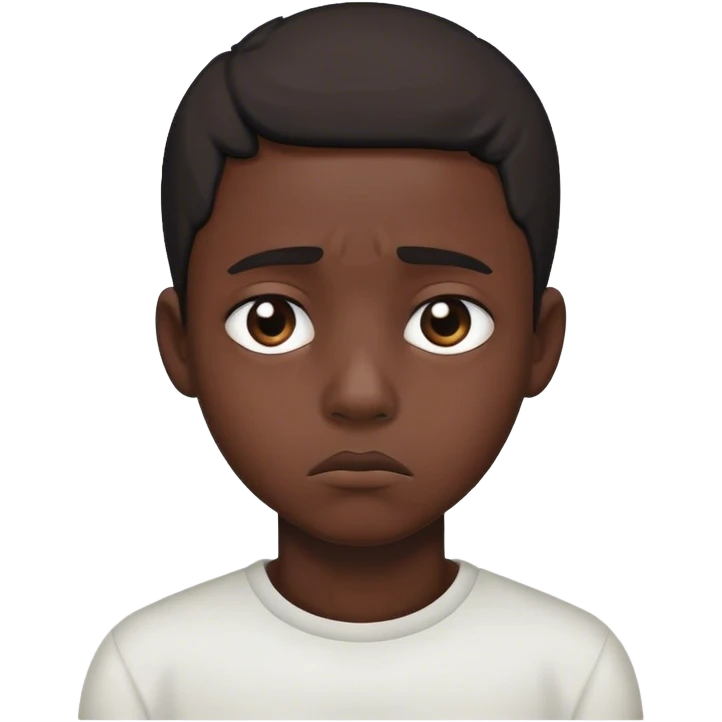 Sad black boy emoji