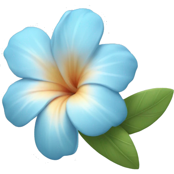 pastel blue Tropical flower emoji