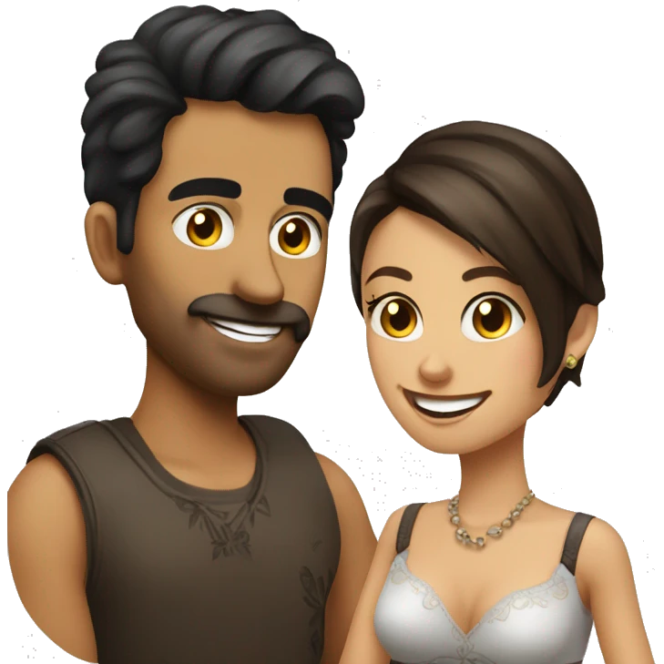 Gringo loves short Brazilian brunette  emoji
