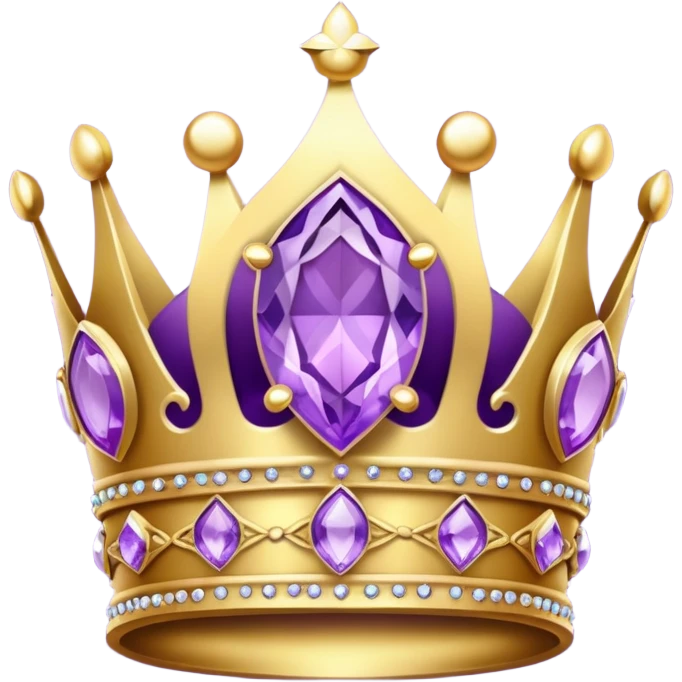 light purple crown emoji