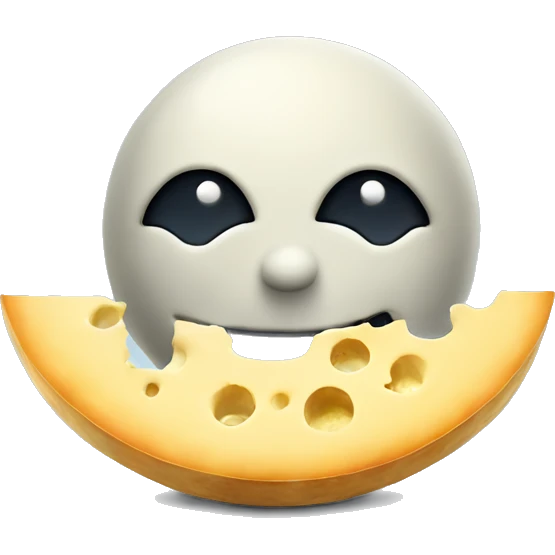 moon eating cheese emoji