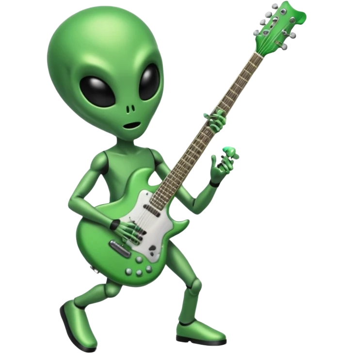 Un alien qui joue de la guitare emoji