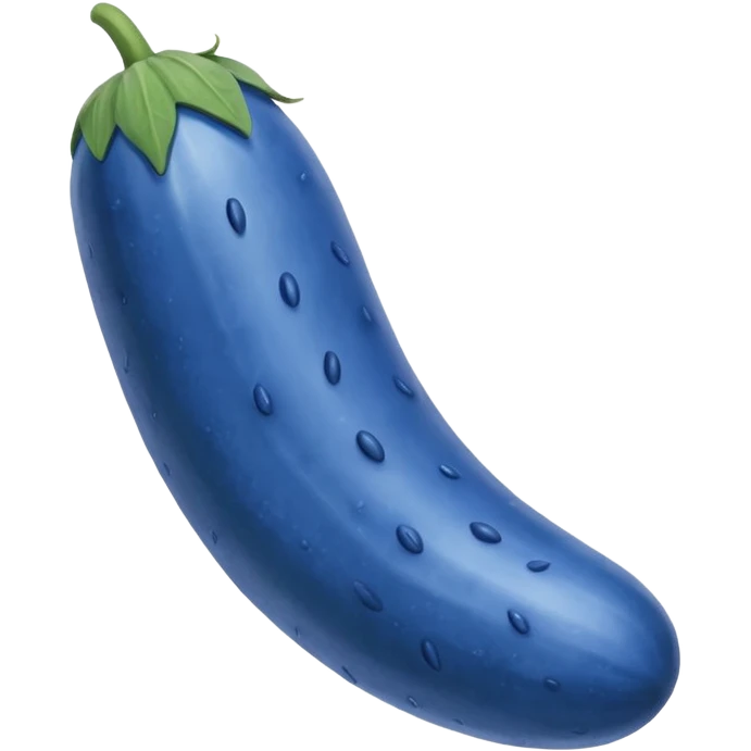 blue color cucumber, simple emoji