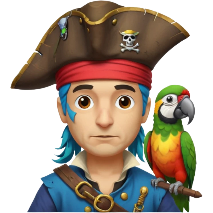 pirate and parrot emoji
