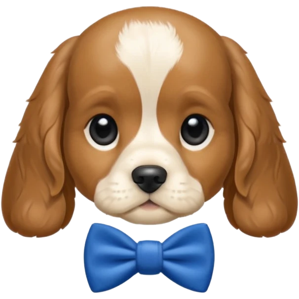 Cocker spaniel puppy wearing American stuff emoji