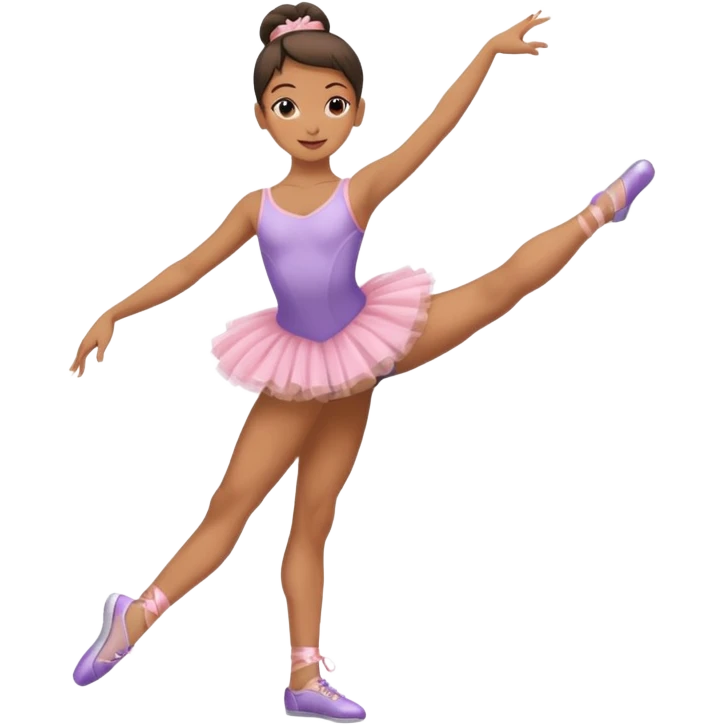 Ballerina (arabesque), street dancer. emoji