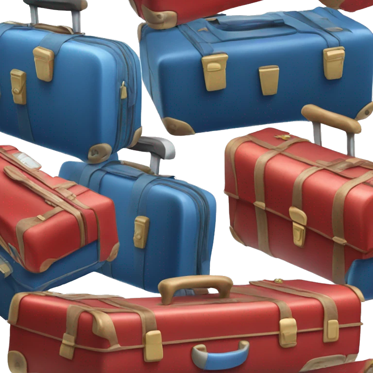 valise rouge et bleu  emoji