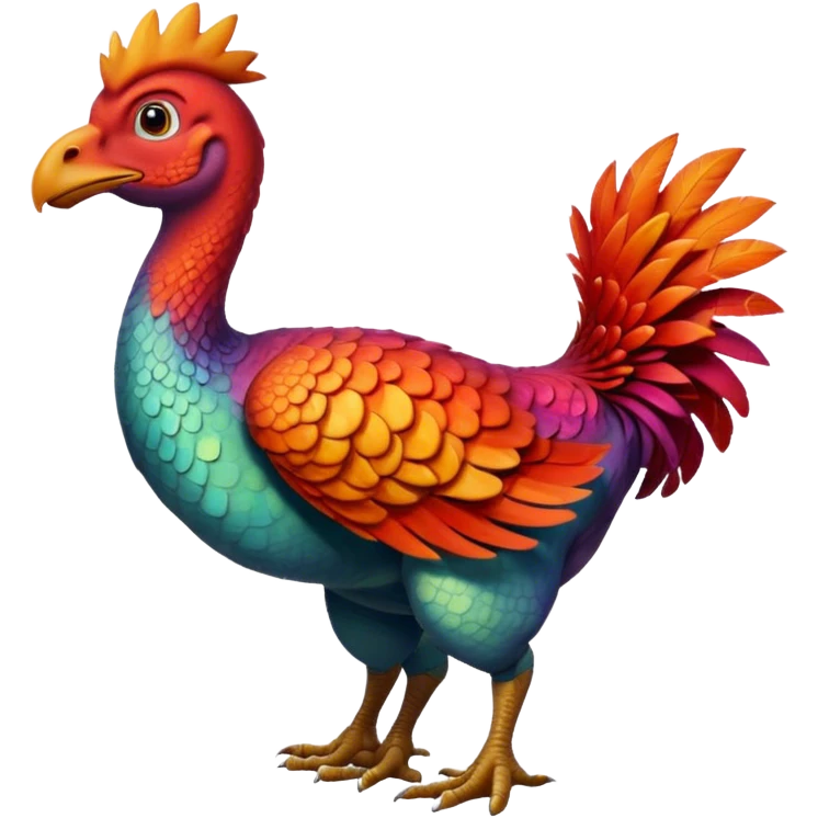 Dinosaur chicken emoji