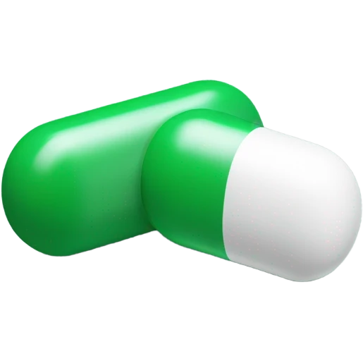 green and white medicine pill emoji