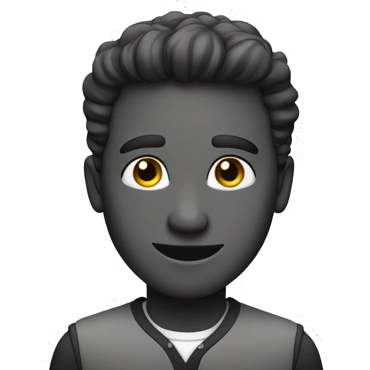 a handsome person made in black and white emoji
