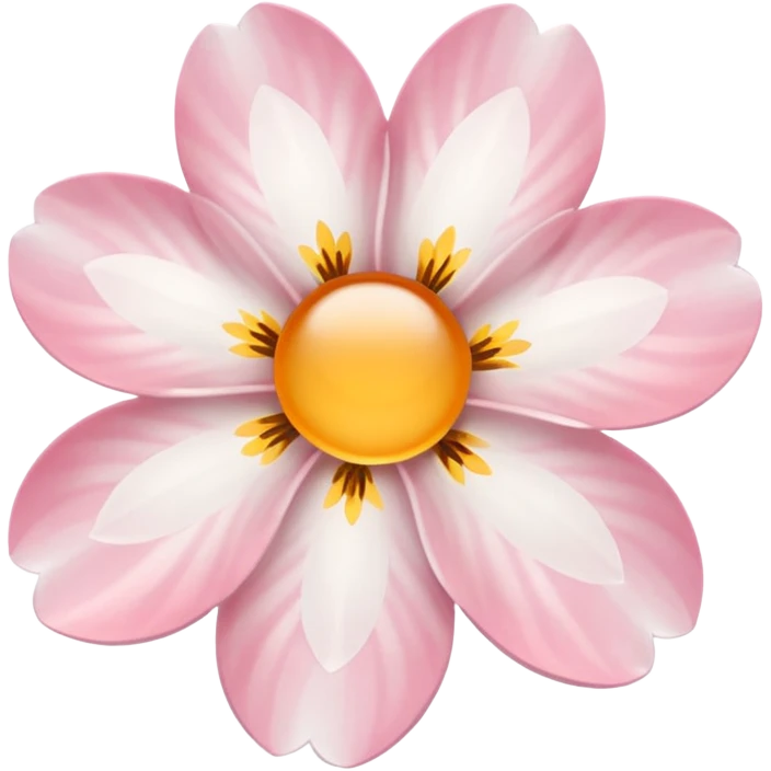 white sakura with a plaid pattern emoji