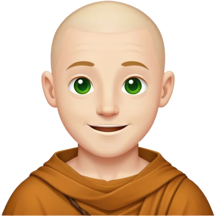 Happy white young male human Irish monk  emoji
