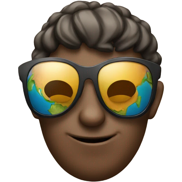 Earth with sunglasses  emoji