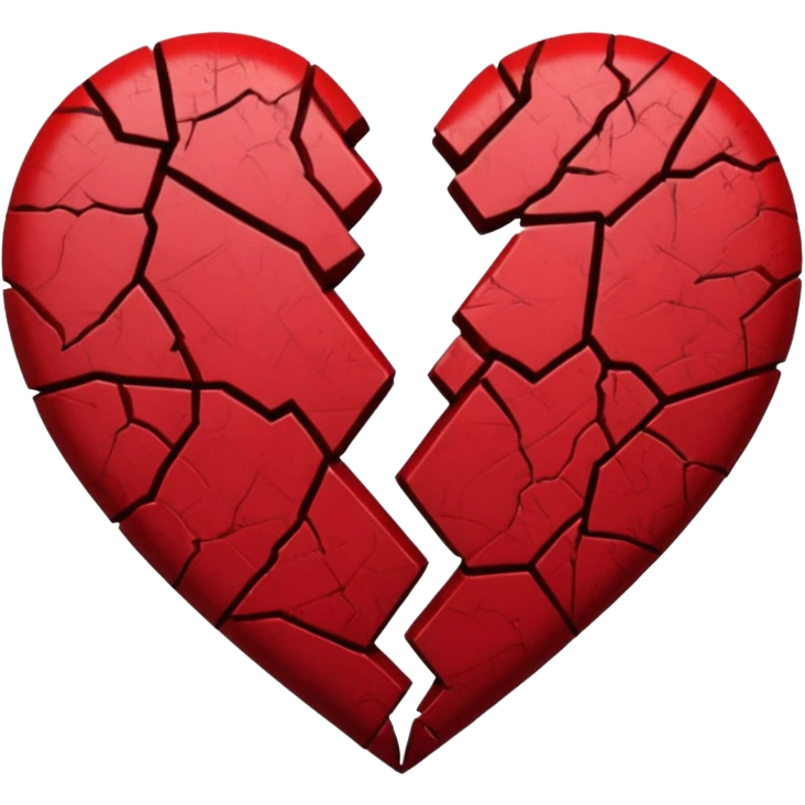 broken heart with emo style emoji