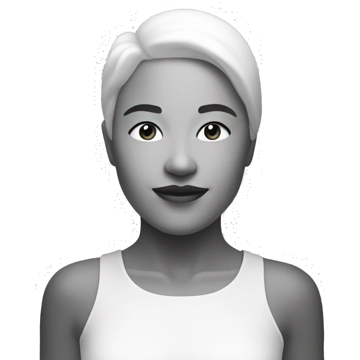 one skincare product in black and white emoji