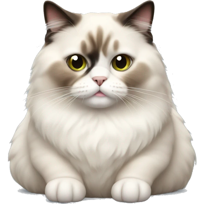 really fat ragdoll cat emoji