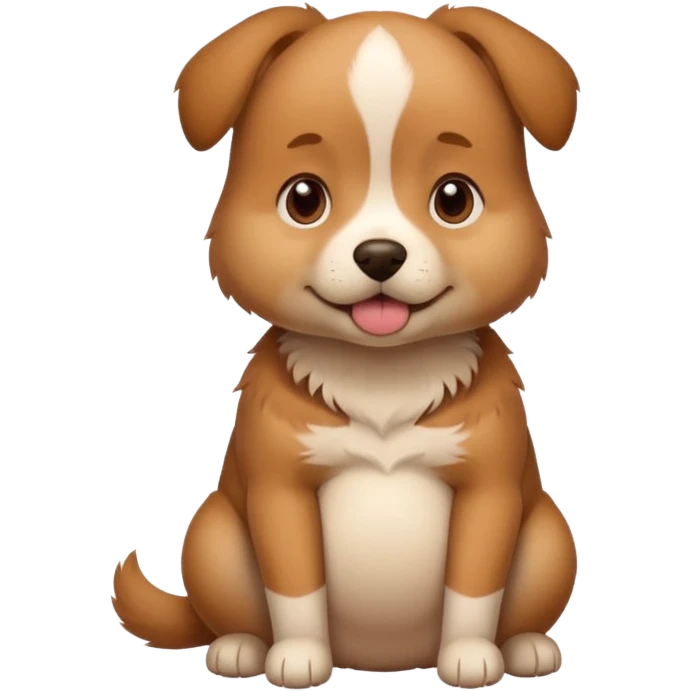 pregnant dog holding its belly emoji