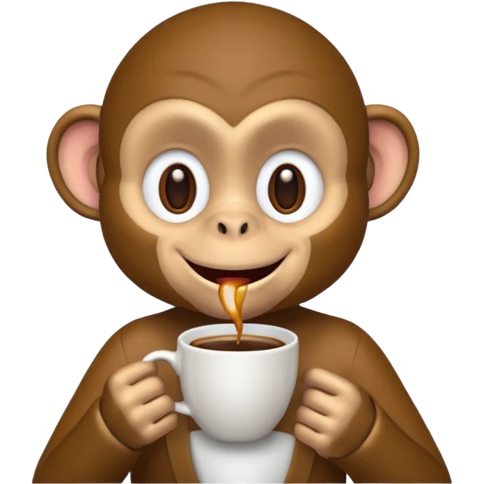 monkey sipping coffee emoji