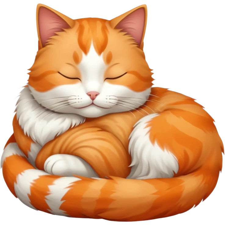 cat, curled up sleeping emoji