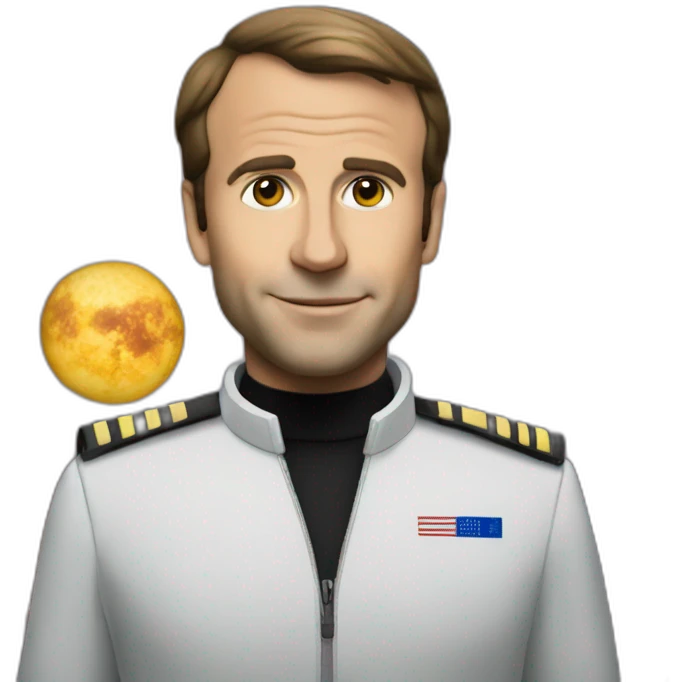Macron in the space emoji