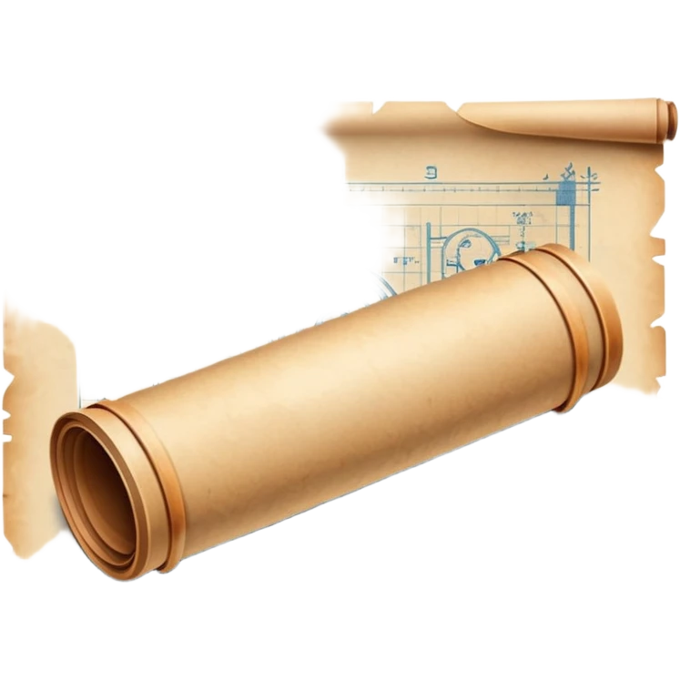 rolled-up blueprint emoji