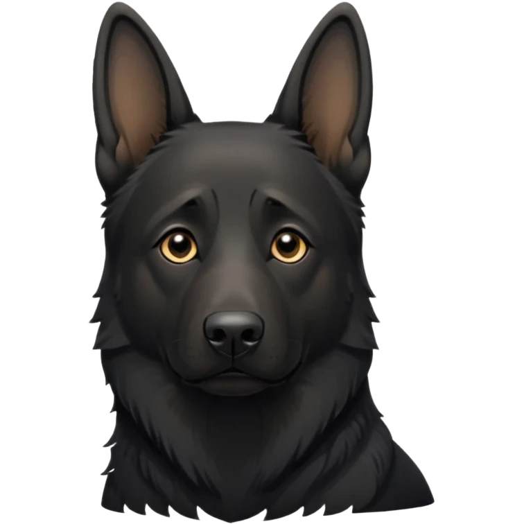 all black german shepherd saying ¨RIP¨ emoji