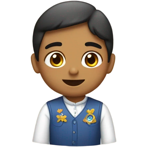 Una niña pequñay su papa emoji