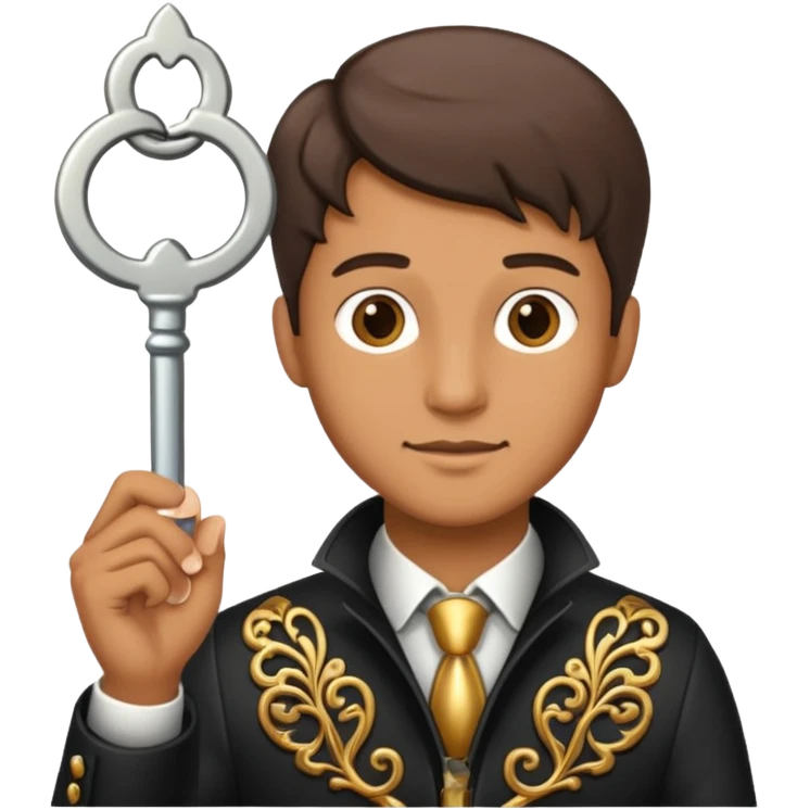 hombre con llave emoji