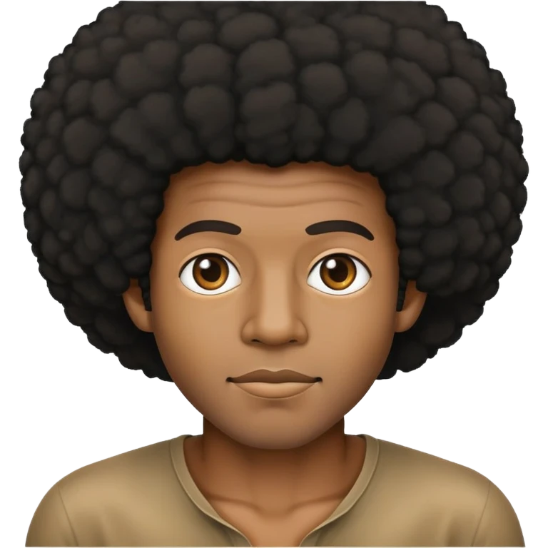 Black afro man with tan  emoji
