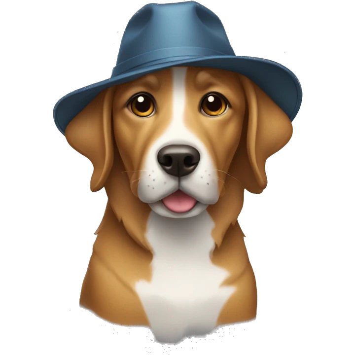 dog whith a hat emoji