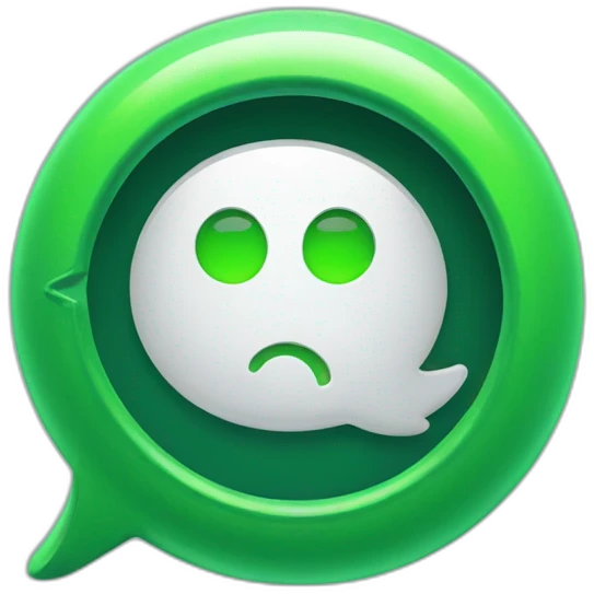 green portal with chat bubble inside emoji