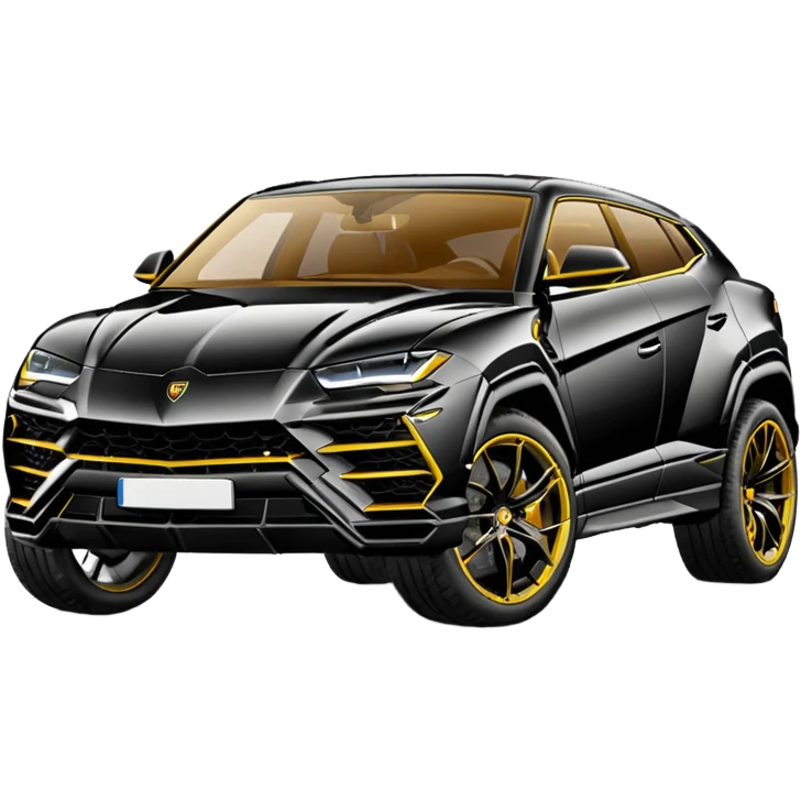 Emoji van de nieuwste labourgini urus in het zwart  emoji