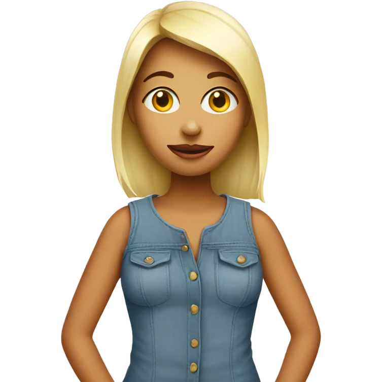 Girl with an egg face emoji