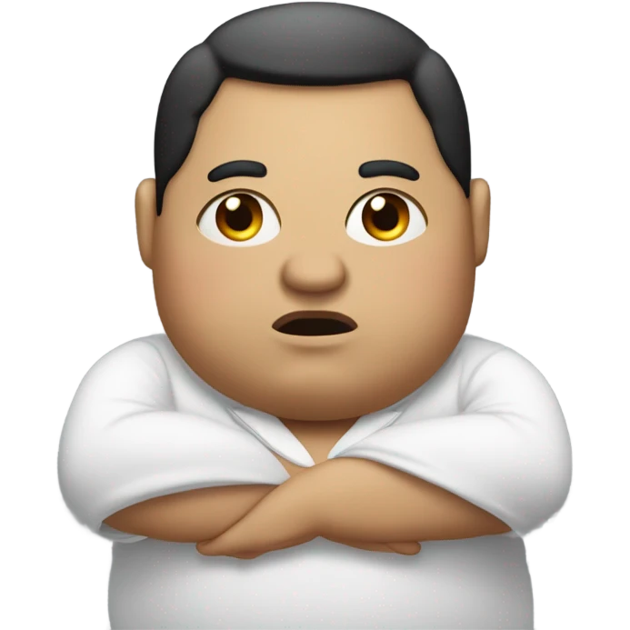 Fat person saying please emoji