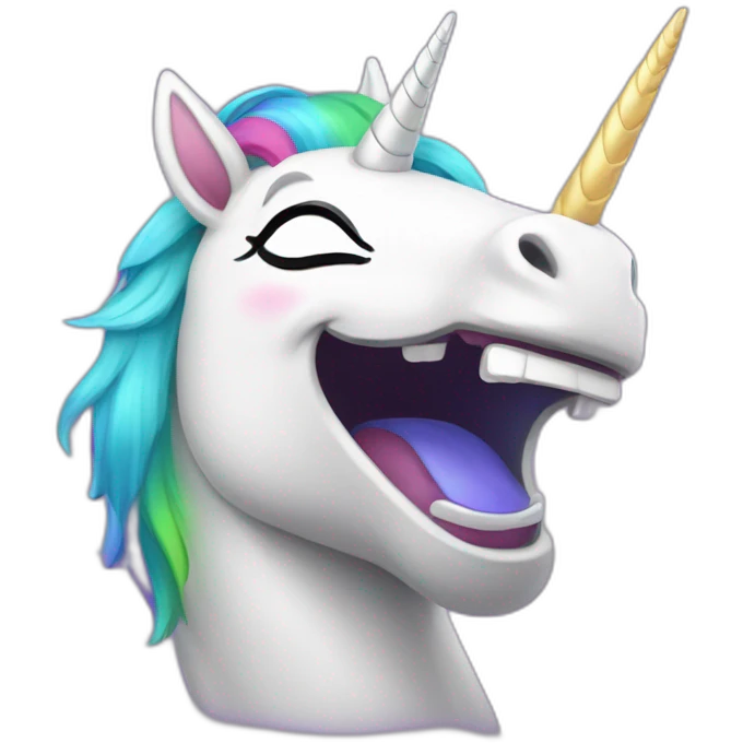 rgb unicorn laughing emoji