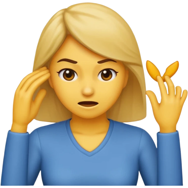 generate an emoji of a woman head smacking herself emoji