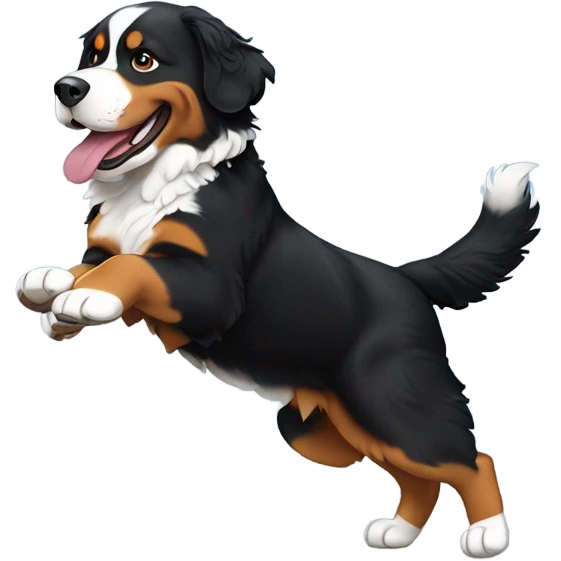 Bernese mountain dog doing gymnastics  emoji