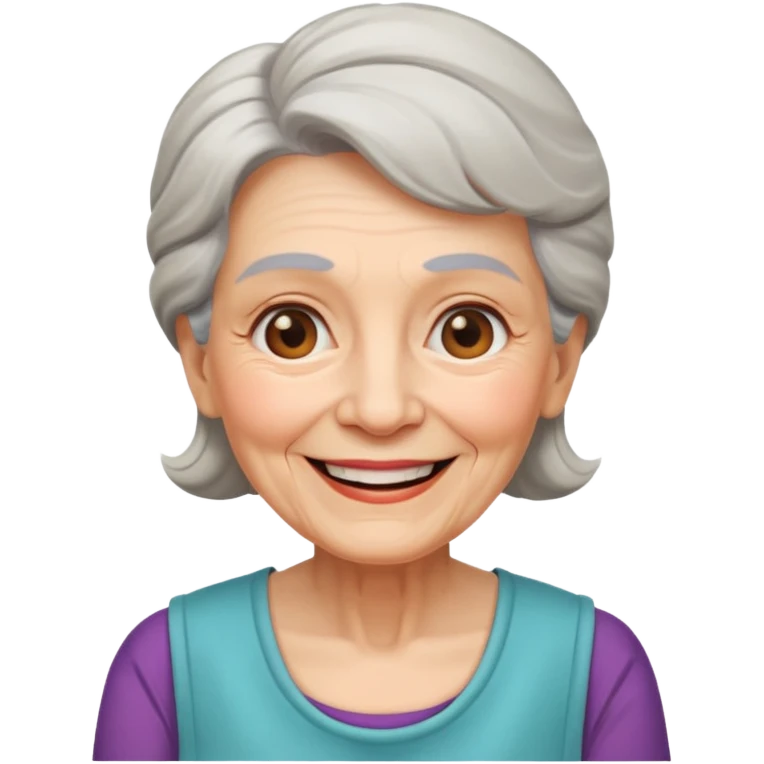 old lady sleeveless emoji