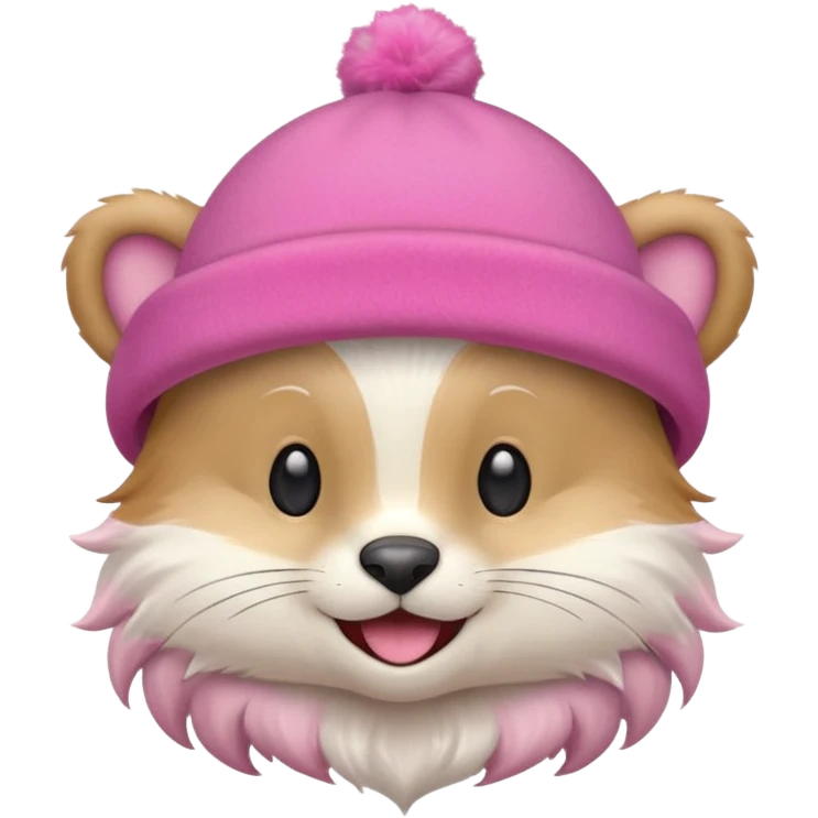 animal with pink hat emoji